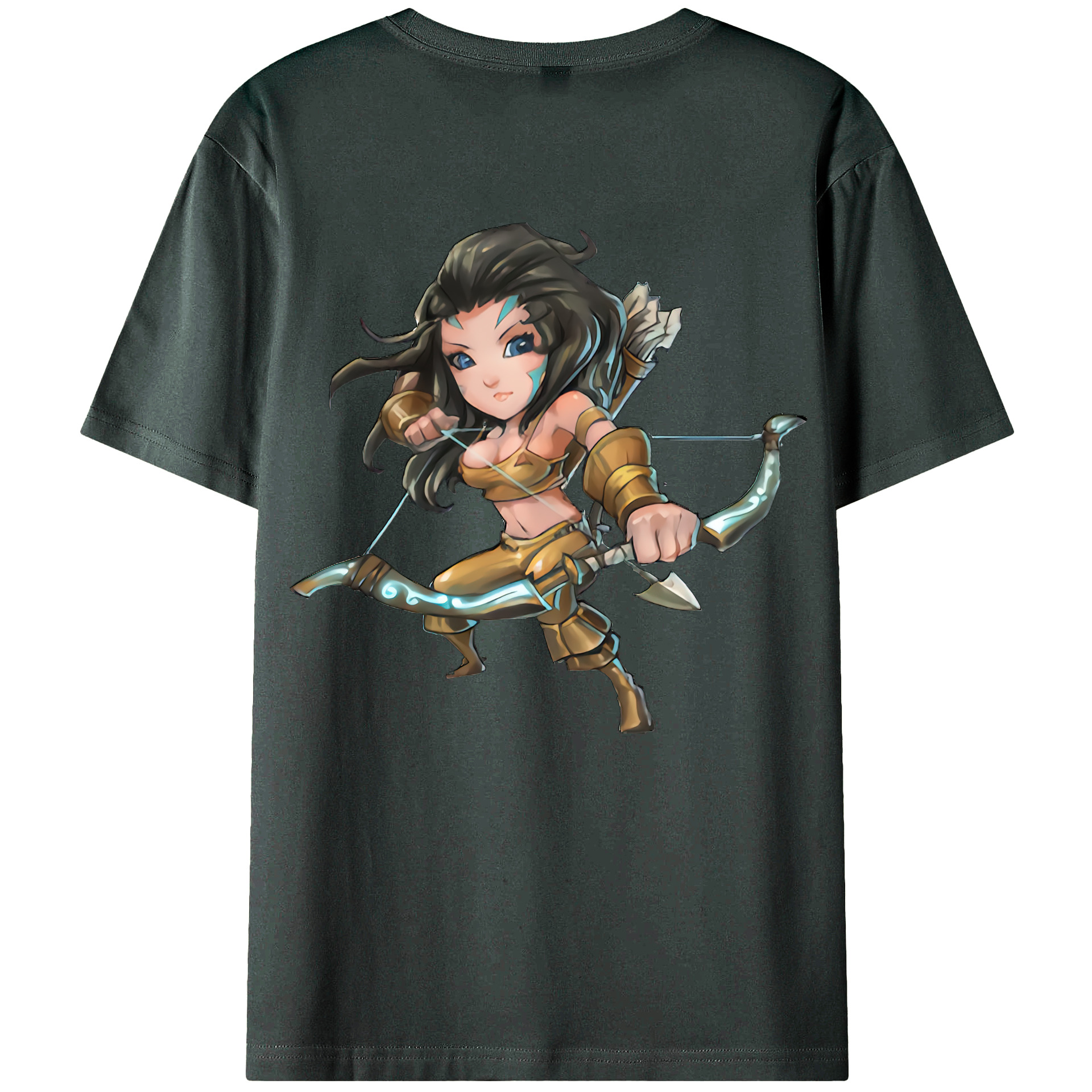 （画像用） リーグ・オブ・レジェンド League of Legends LOL 綿100％ メンズ半袖Tシャツ（バックプリント） 通気性